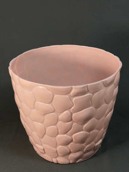 Кашпо для цветов камни (4,8) розовый на подставке